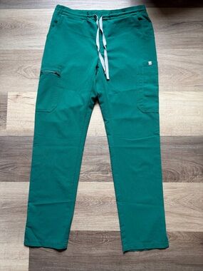 Figs Women's Drawstring Scrub Pants Hunter  Green Size S
